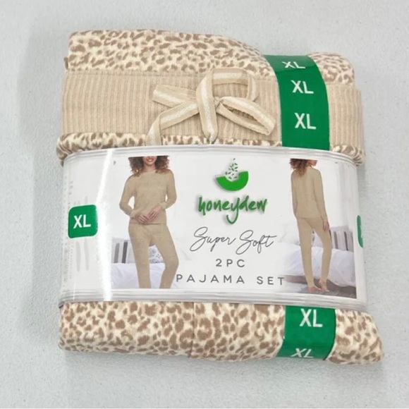 Pigiama Lounge Donna Honeydew Hacci, 2 Pezzi, Fantasia Animal Print, Inverno